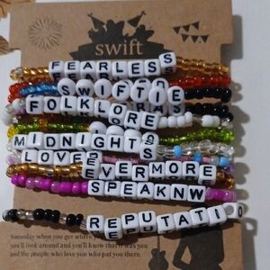 Colorful Beaded Bracelets with Letter Beads